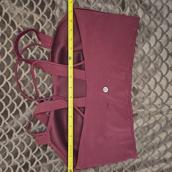G247. Lululemon Like A Cloud Longline Bra D/DD Cup in Red Merlot(?) - Size 14(?) - Picture 4 of 5